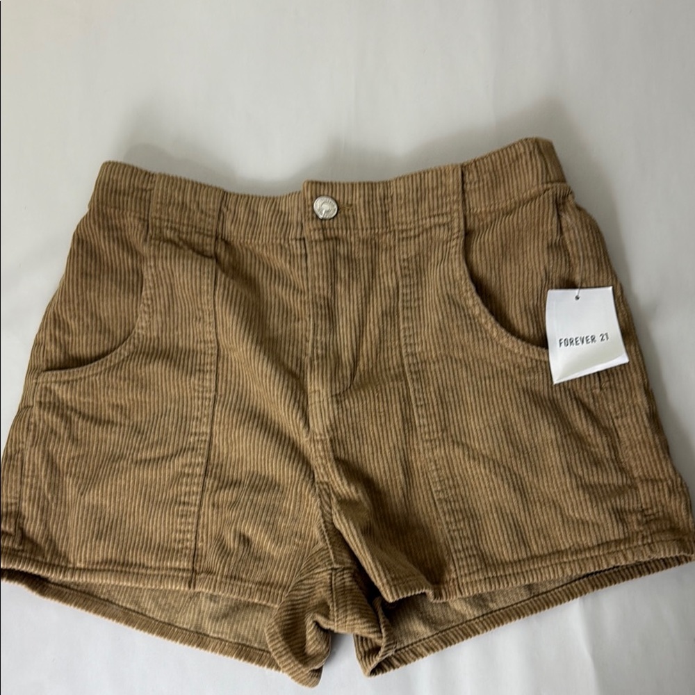 Forever 21 Tan High Waist Shorts